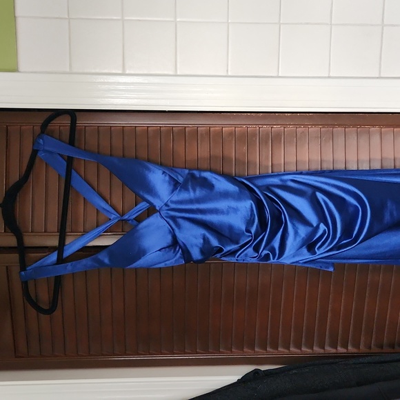 Size 3/4 Women's Dark Blue Silk Dress, B. Darlin - Picture 1 of 3